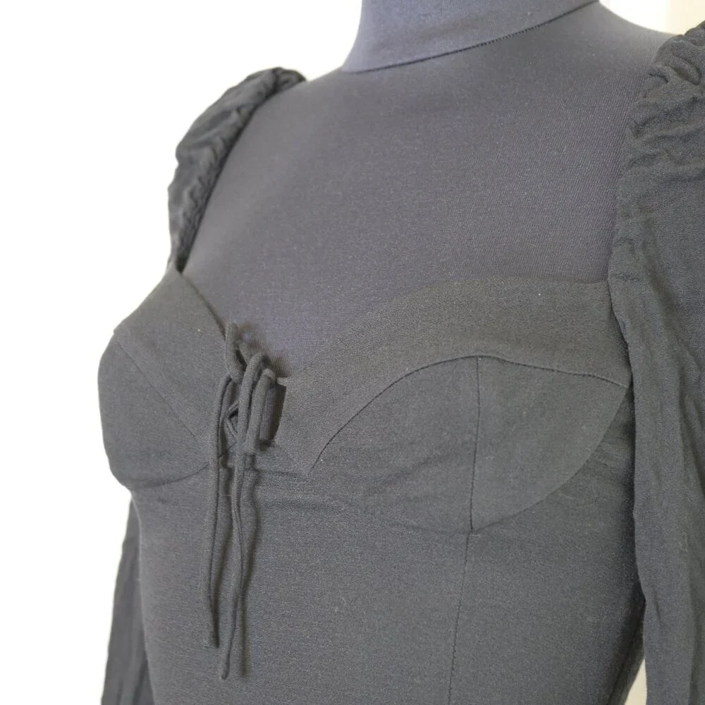Aritzia Wilfred Novella Blouse Black Sz XS - Picture 5 of 6